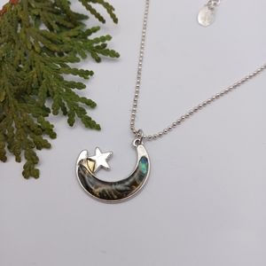🎁 FREE gift with purchase! - Mother of Pearl Moon and Star Pendant
